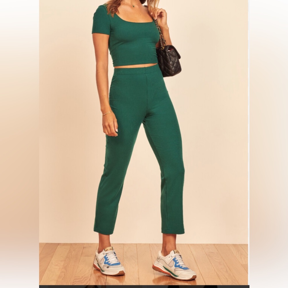 Reformation Marion Two Piece in Emerald